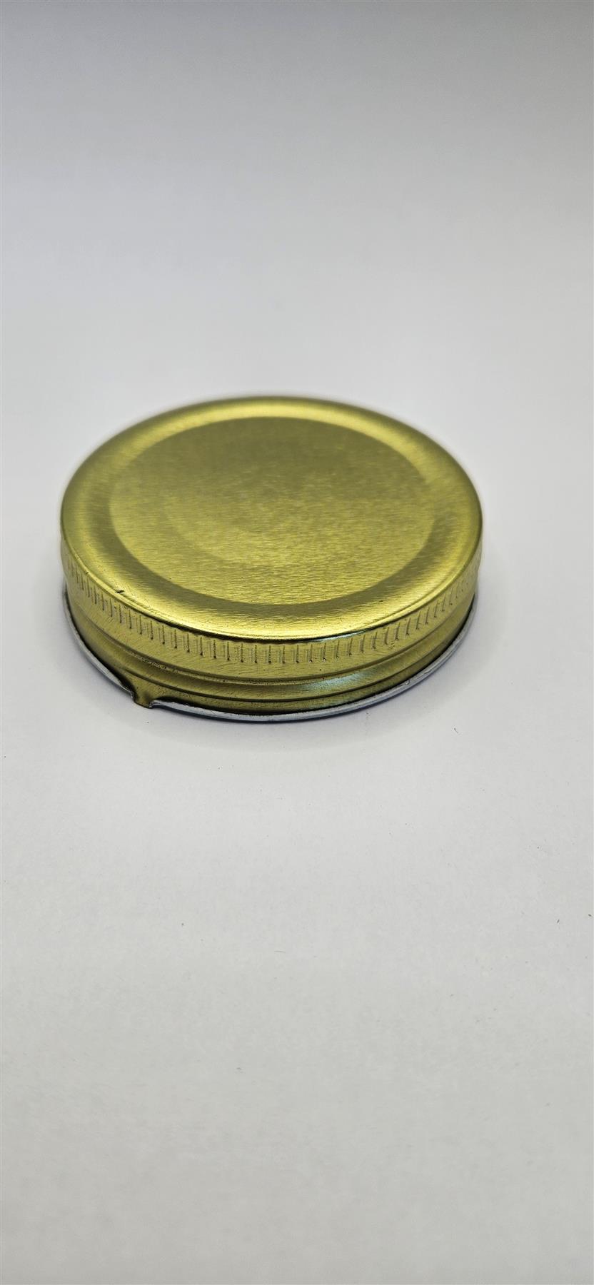 Lid One Piece REGULAR Mouth 70mm Gold Pop Lid I'm Imperfect'