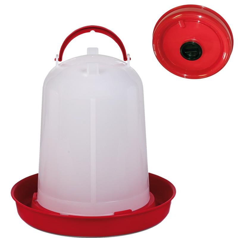 Eco Poultry Drinker Red With Plug - 8L