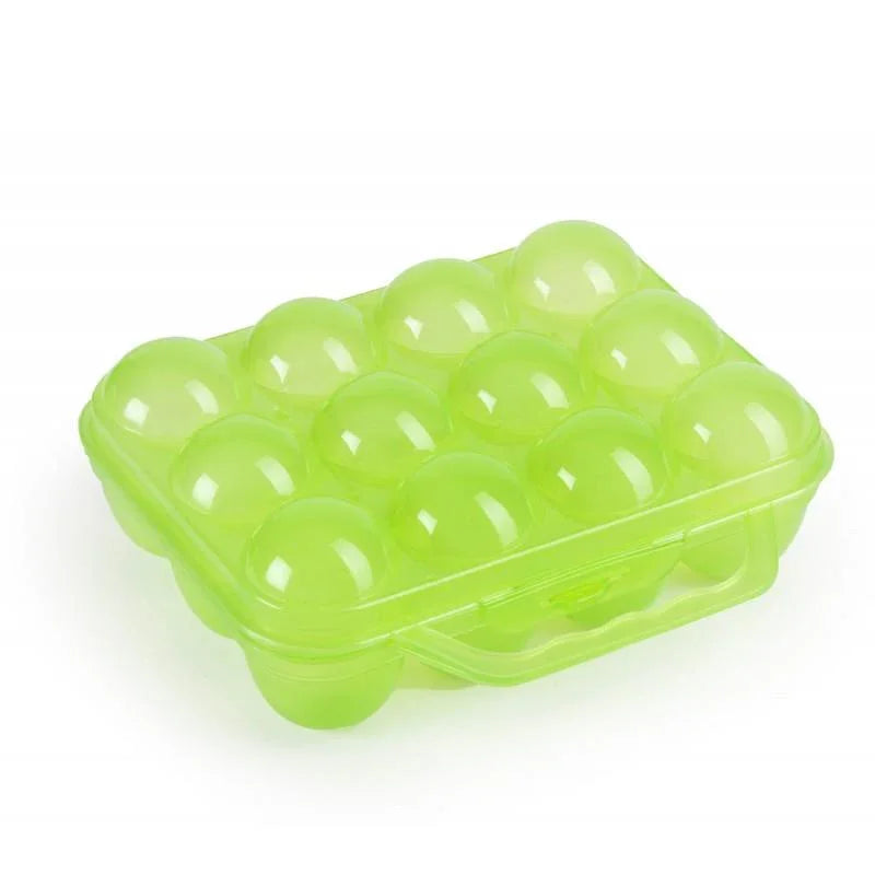 Egg Box With Handle Lime Translucent