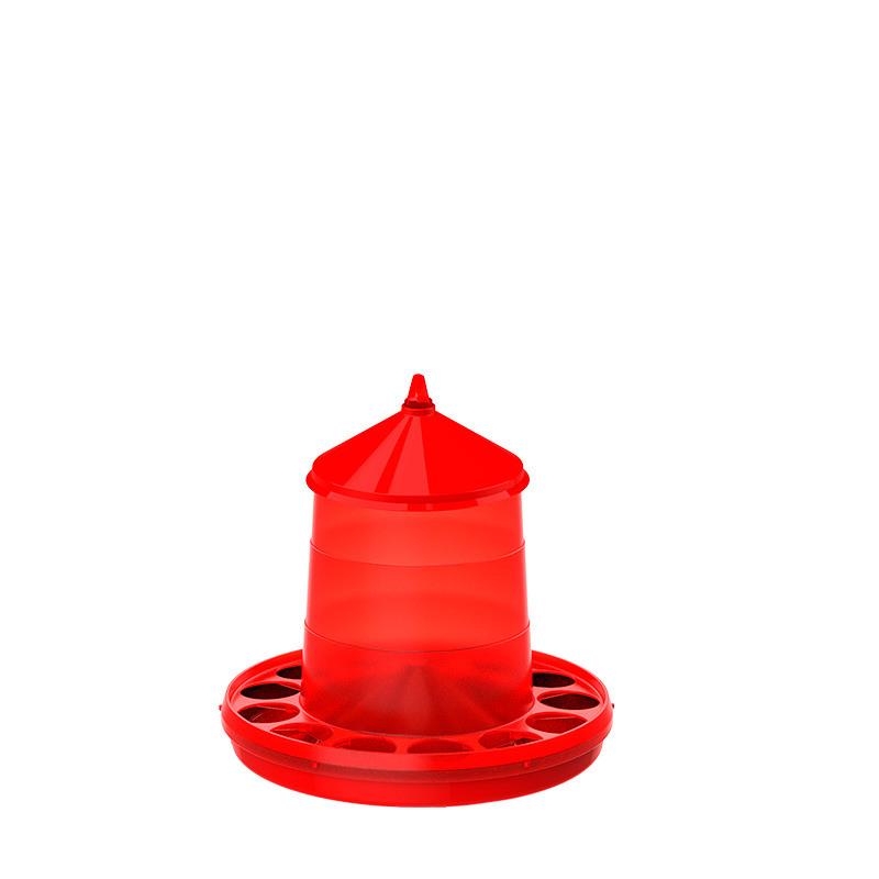 Plastic Poultry Feeder Red - 2KG