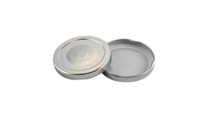 63mm TWIST TOP Button Lid SILVER