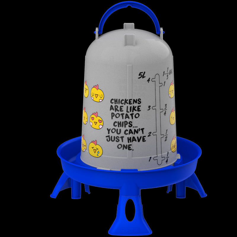 Poultry Drinker with Legs "Chips"  5L - Blue