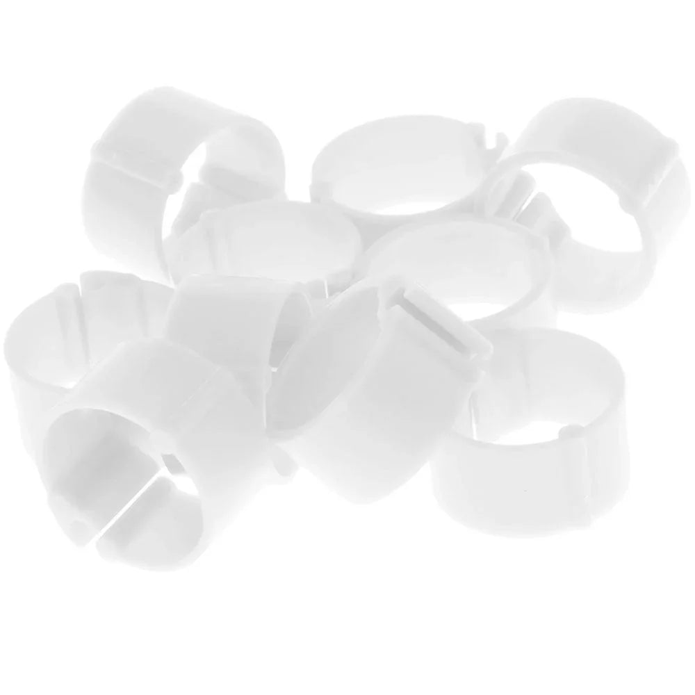 Poultry Leg Band Clip-on 9mm 10pk Whit