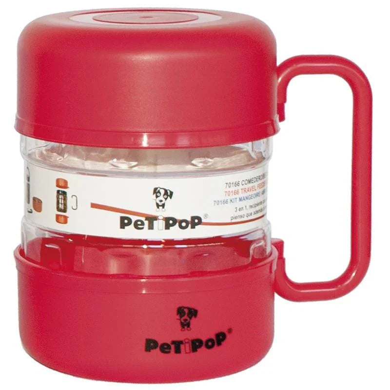 Petipop Travel Set For Pets 1.5L Red