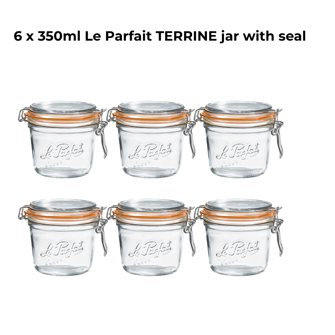 Le Parfait 350ml Super Terrine Preserving Jar with Swing Top Lid (Pack of 6)