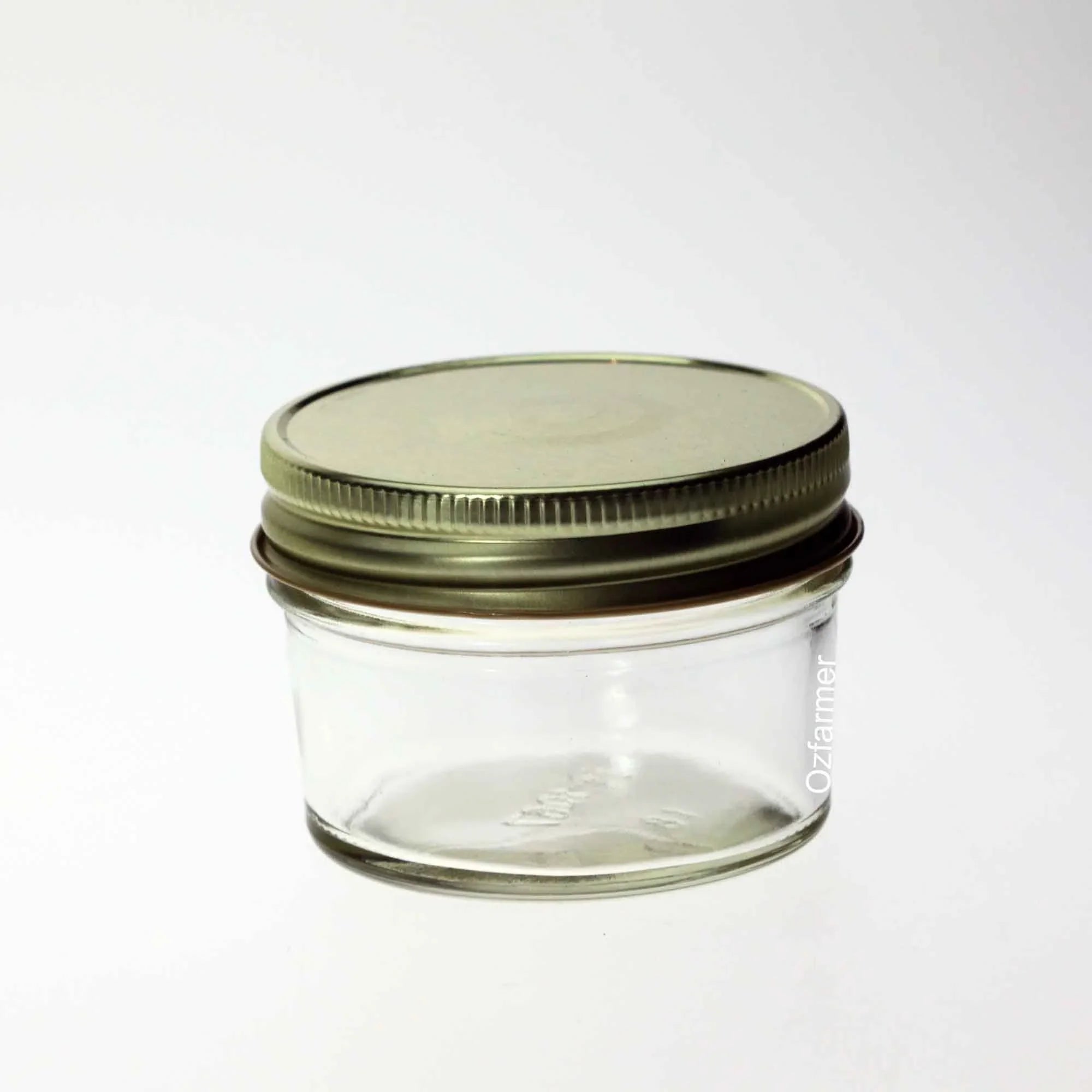 Bell Mason 4oz (120ml) Smooth Jam Jelly Regular Mouth Jar with Silver High-Heat Pop Lid (Pack of 12)