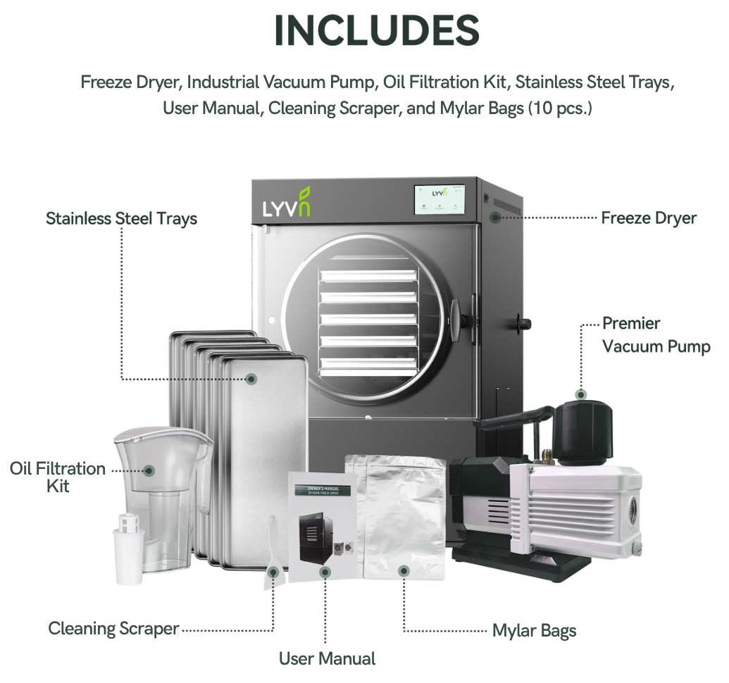 LYVN™ Home Freeze Dryer Medium Black, 5 Tray Model