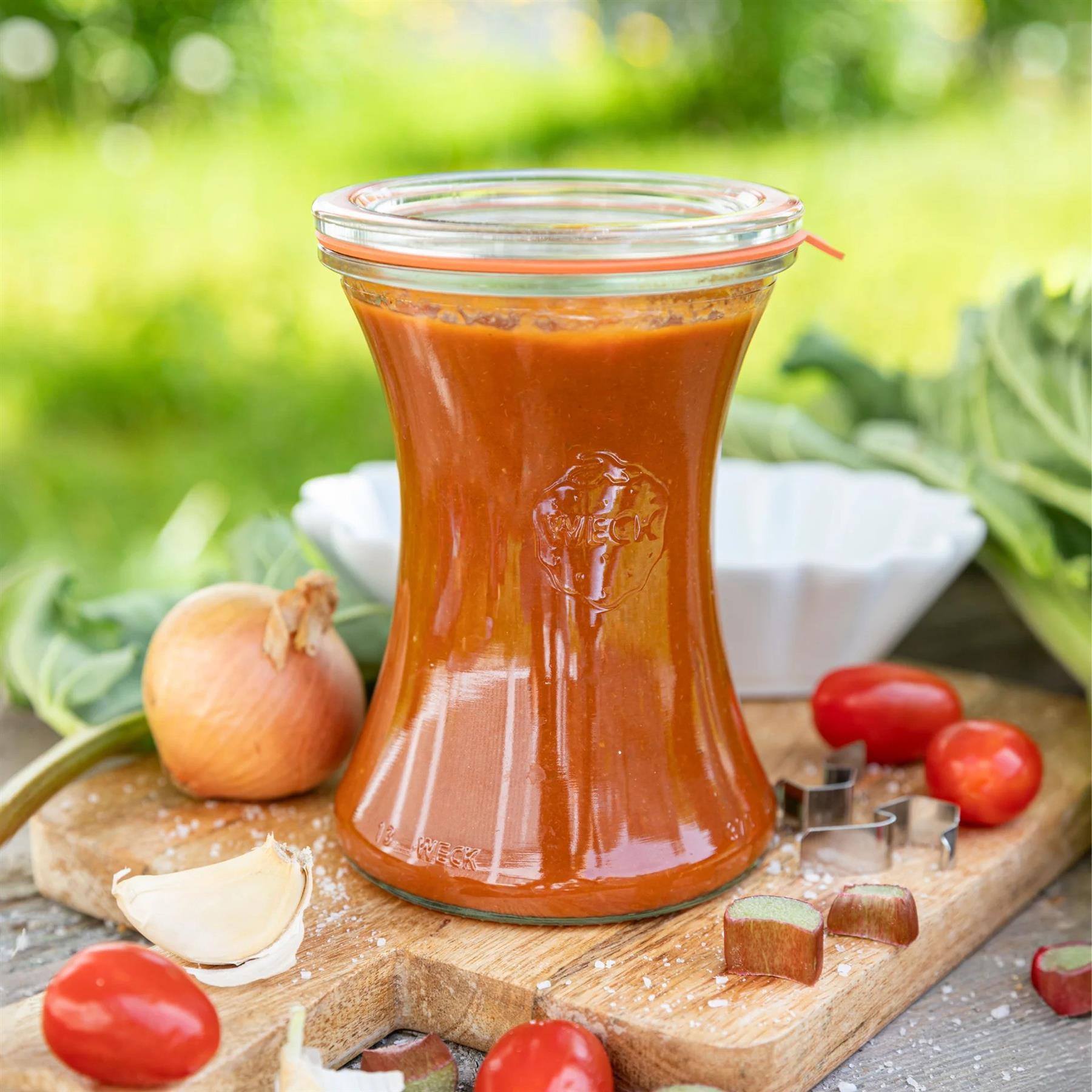 Weck 370ml Cafe Deli Jar with Seal, Lid, and Clips (Pack of 6)