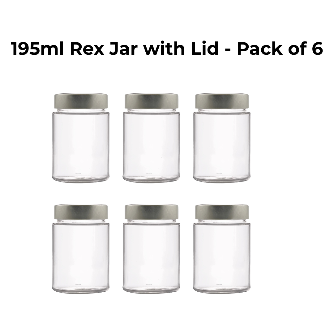 Weck Rex 195ml MyRex Jar with Deep Twist-Top Lid (Pack of 6)