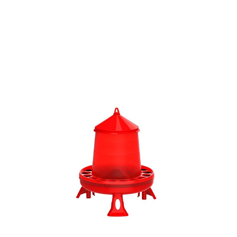 Plastic Poultry Hopper with Legs Red - 2KG