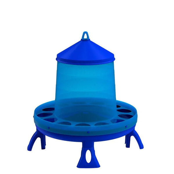 Plastic Poultry Hopper with Legs Blue - 12KG