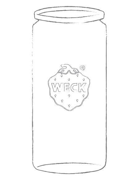 1 litre Cylinder Jar Complete - 908 Weck - OzFarmer