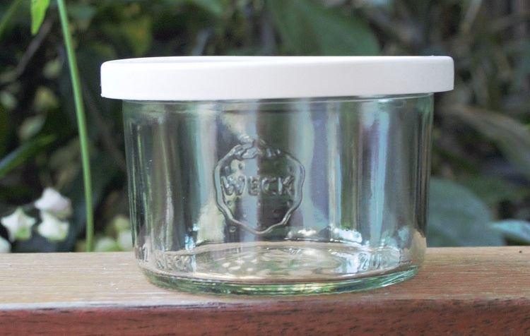 1 x 200ml Tapered Jar with WHITE STORAGE LID - OzFarmer