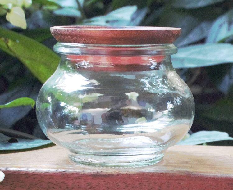 1 x 220ml Deco Jar with wooden lid - OzFarmer