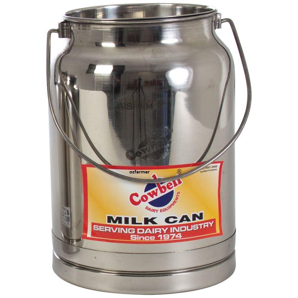 10 litre Milk Billy Can with push on lid - OzFarmer