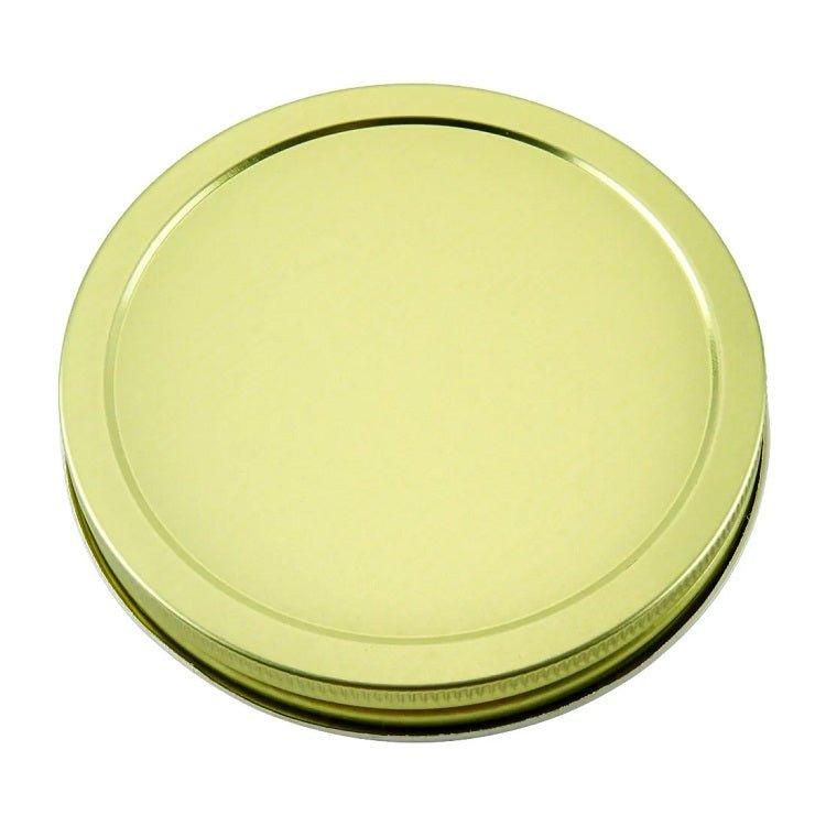 110mm SCREW TOP CT Tin Lid with Food Safe Lining One Piece GOLD