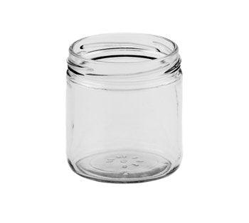 12 x 230ml round jar with straight sides and Lids Included