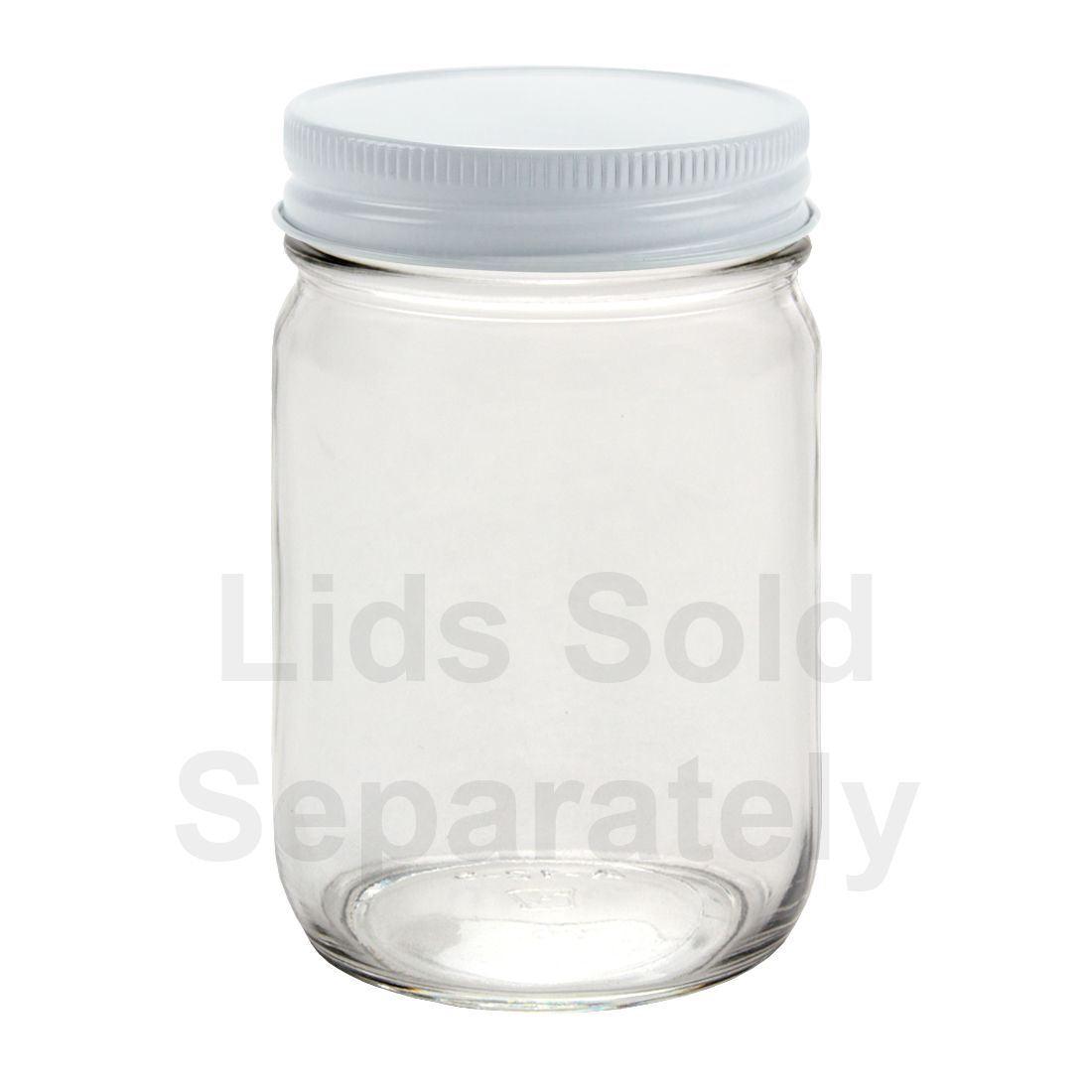 12 x Bell USA 12oz Smooth Economy Regular Mouth Jars with Lids - OzFarmer