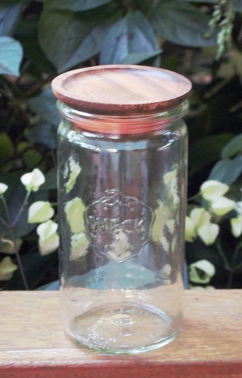 340ml Cylinder Jar with wooden lid