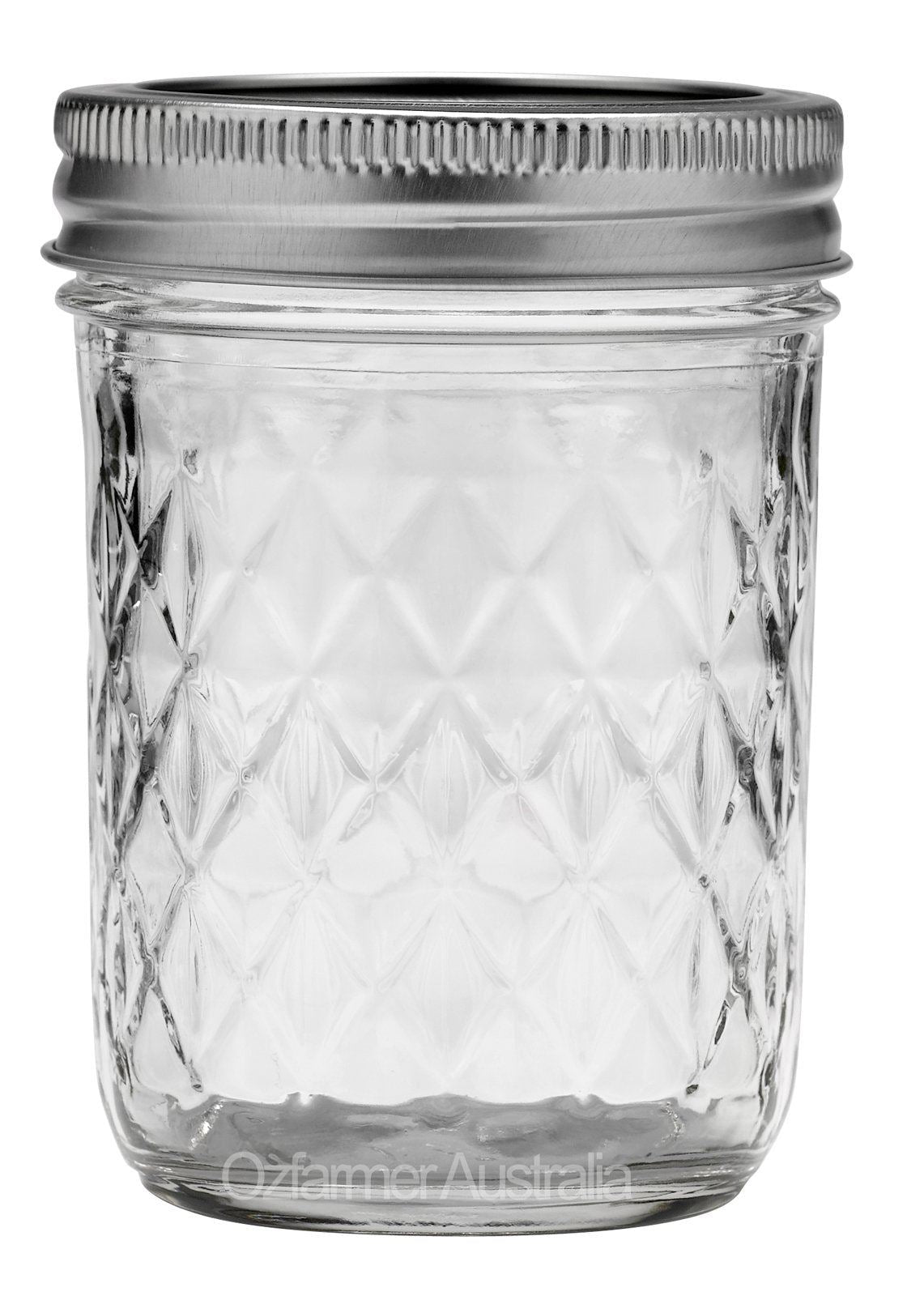 8oz Quilted Half Pint Jar Ball Mason SINGLE