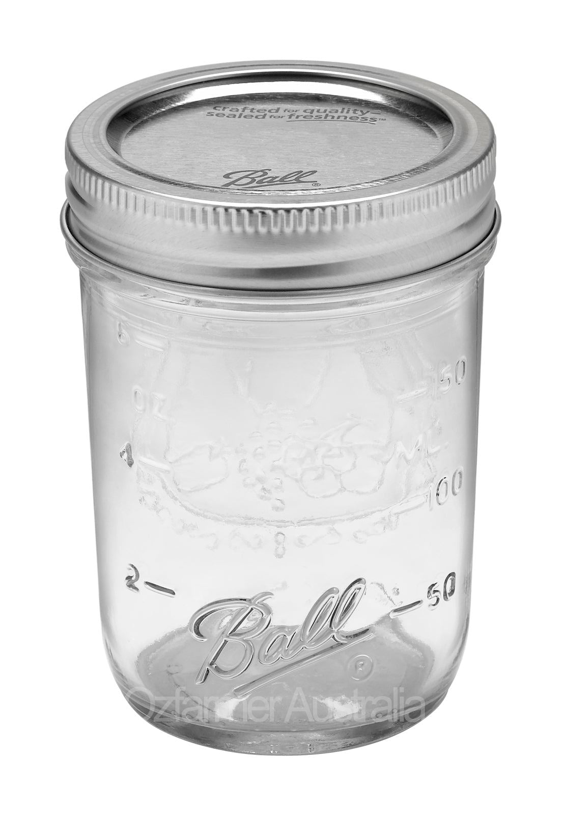 HALF PINT 8OZ REGULAR MOUTH JAR AND LID BALL MASON - SINGLE