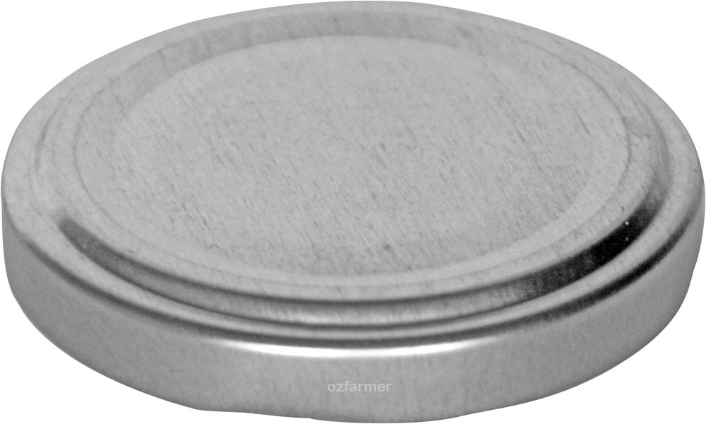 53mm TWIST TOP lid Silver each HIGH HEAT VERSION