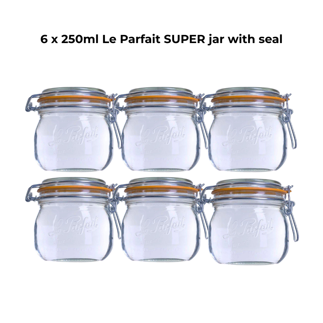 6 x 250ml Le Parfait SUPER jar with seal