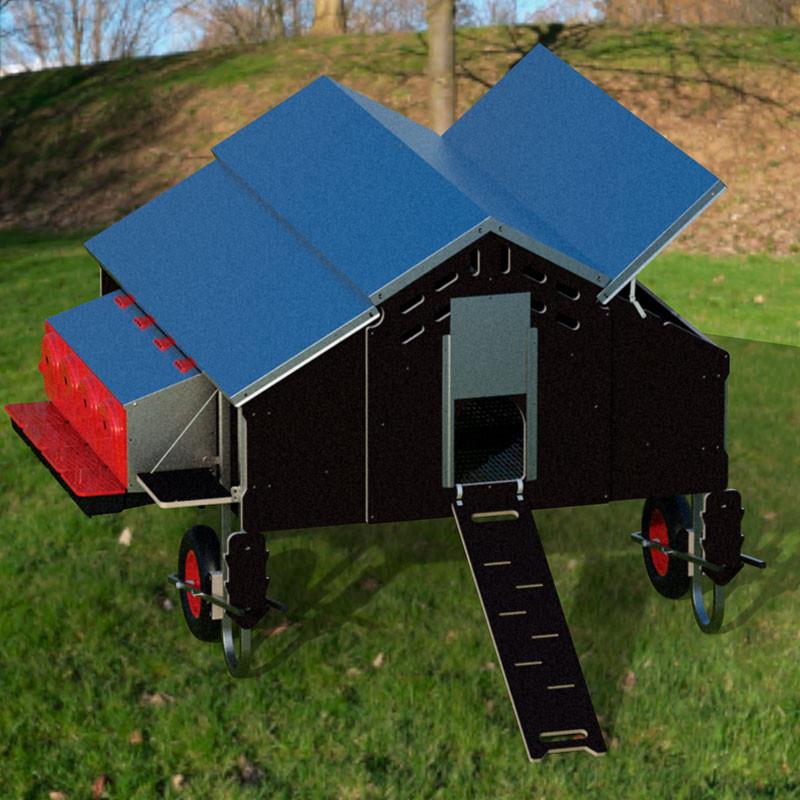 Chicken Caravan 1.5X1.8M + Wheel Kit Free Range