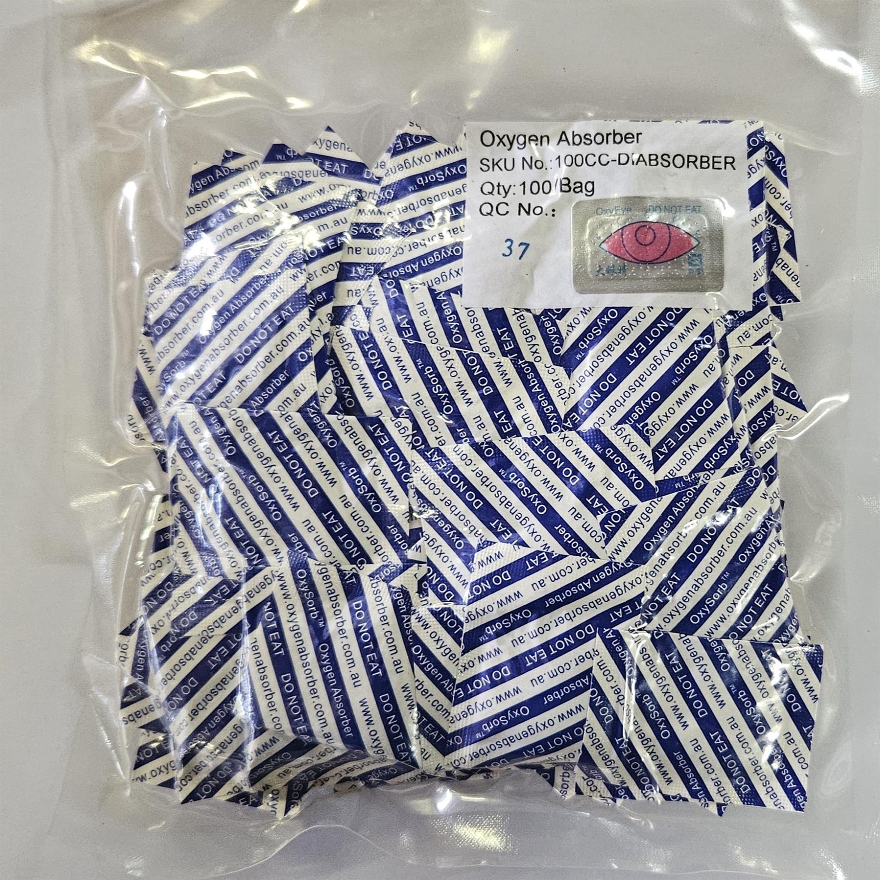 SMALL SIZE Food Grade Oxygen Absorber 100CC Pack of 100