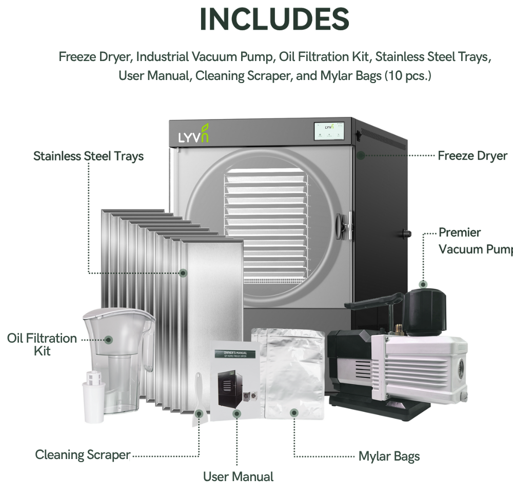 LYVN™ Home Freeze Dryer X-Large Black, 10 Tray Model