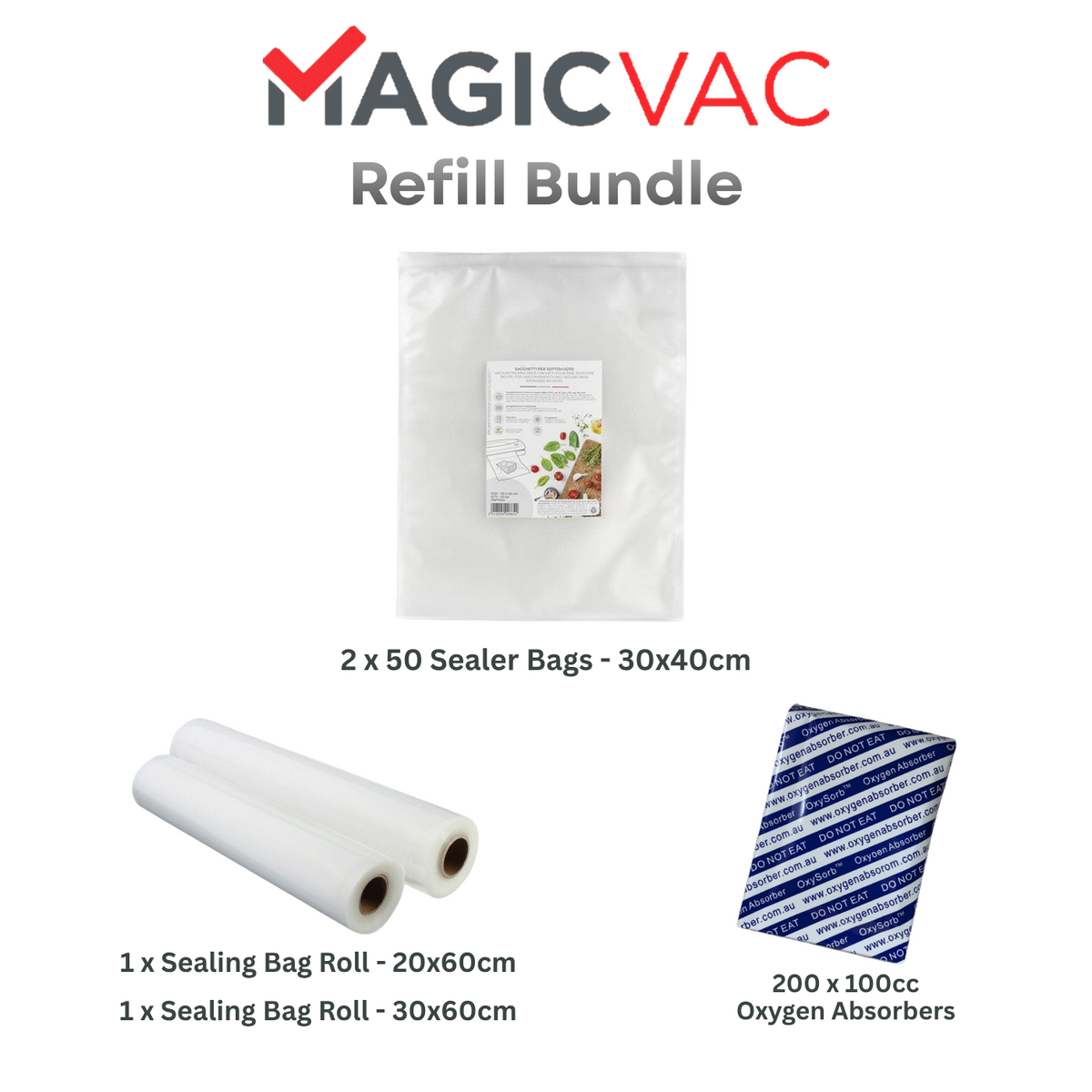 Magic Vac Vacuum Sealer Refill Bundle