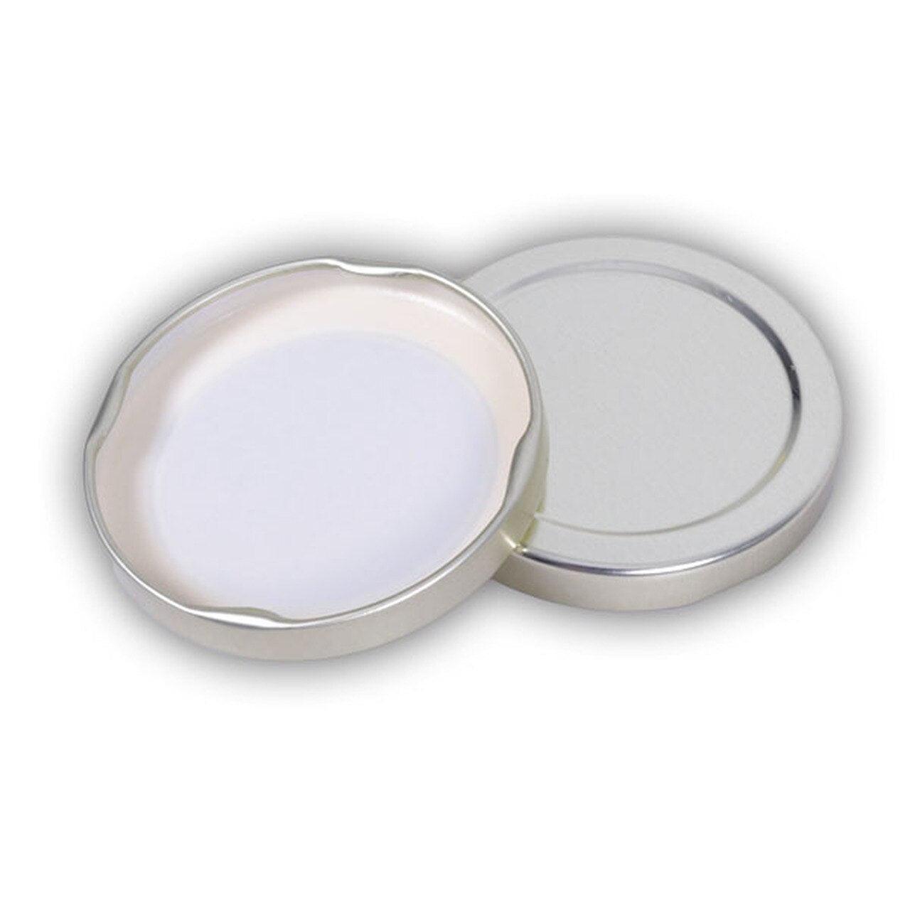 50 x 53mm TWIST TOP Lids SILVER