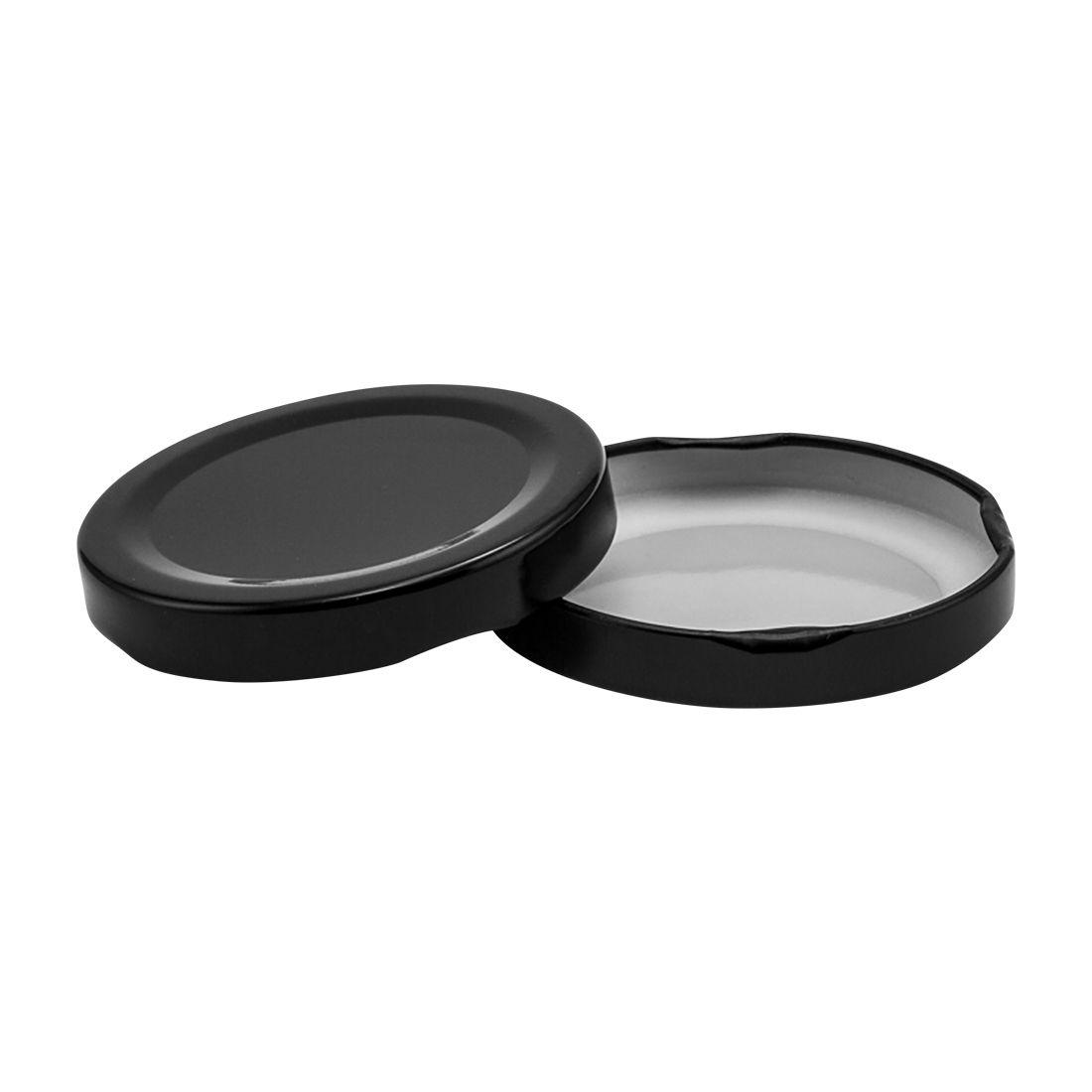 50 x 58mm TWIST TOP Lids BLACK