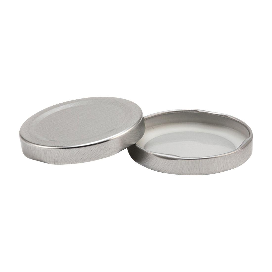 50 x 58mm TWIST TOP Lids SILVER