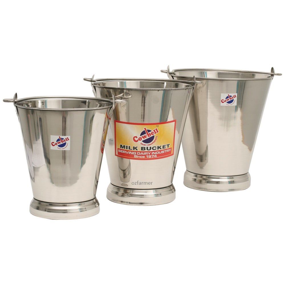 Stainless Bucket Cowbell 13 litres  No Lid