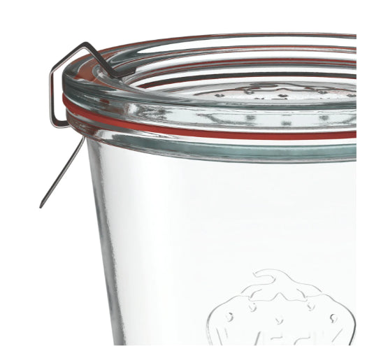 6 X 580ml WECK Sturzglas COMPLETE