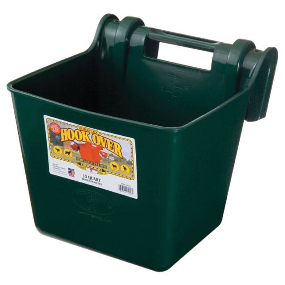 15 Litre Hook Over Feed Bucket Little Giant GREEN