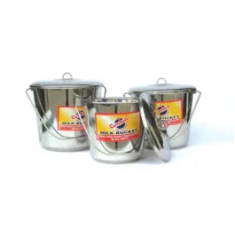 High Quality Milk Bucket 202 Grade Stainless with Lid 17 litre
