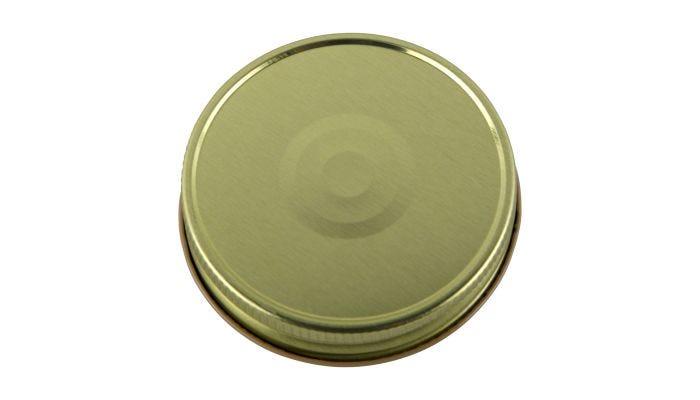 70mm SCREW TOP Lid with Hi-Heat Plastisol and safety button GOLD