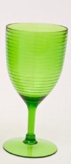 Acrylic Wine Glasses  1 x Green 1 x Blue