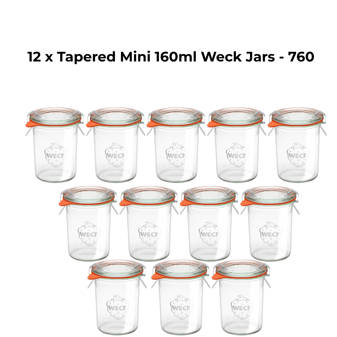12 x Tapered Mini 160ml Weck Jars - 760