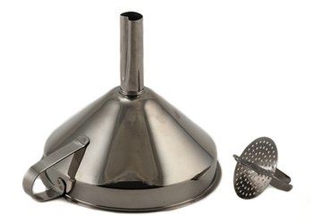 Stainless Steel Funnel with Strainer