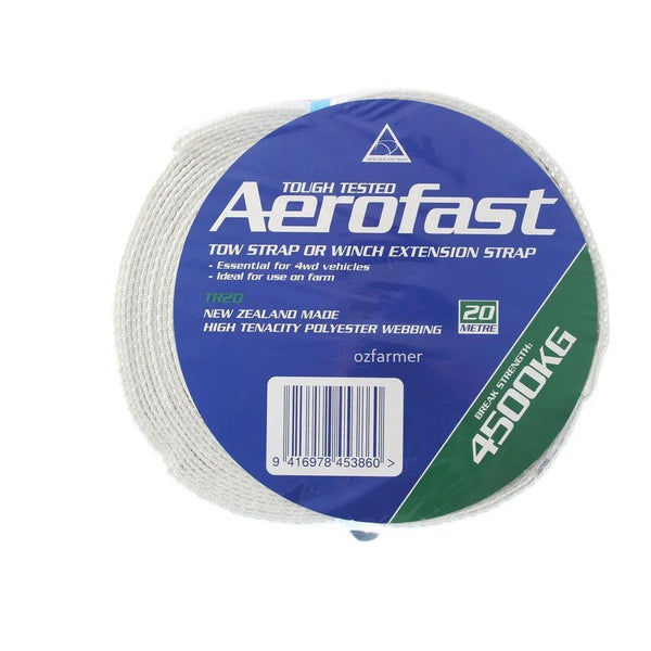 4,500kg break strength Tow rope recovery strap 50mm x 20m Aerofast