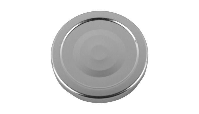 63mm TWIST TOP Button Lid SILVER