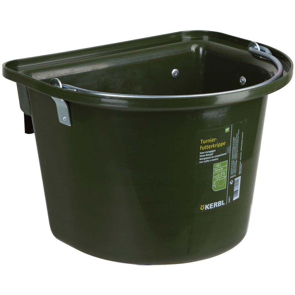 Feed Bucket Rail Hanging Kerbl 12L Green