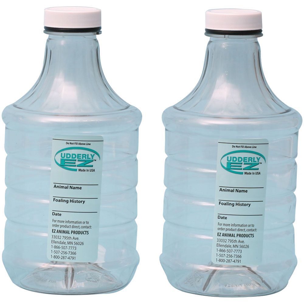 Spare Bottles to Suit EZ Milker Sheep /Goat/ Cow / Horse 1,000ml 2pk