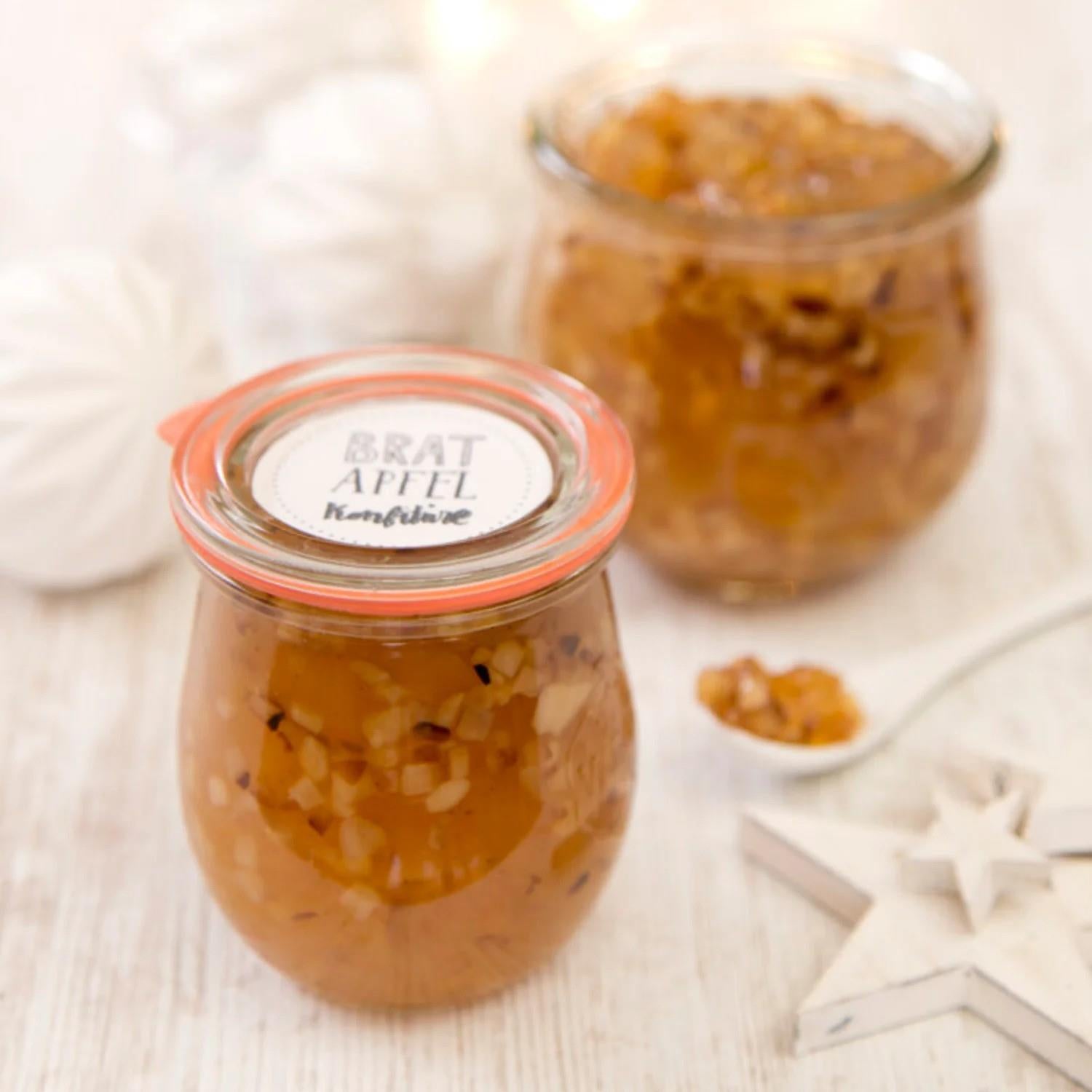 6 X 220ml WECK Tulip Jar COMPLETE