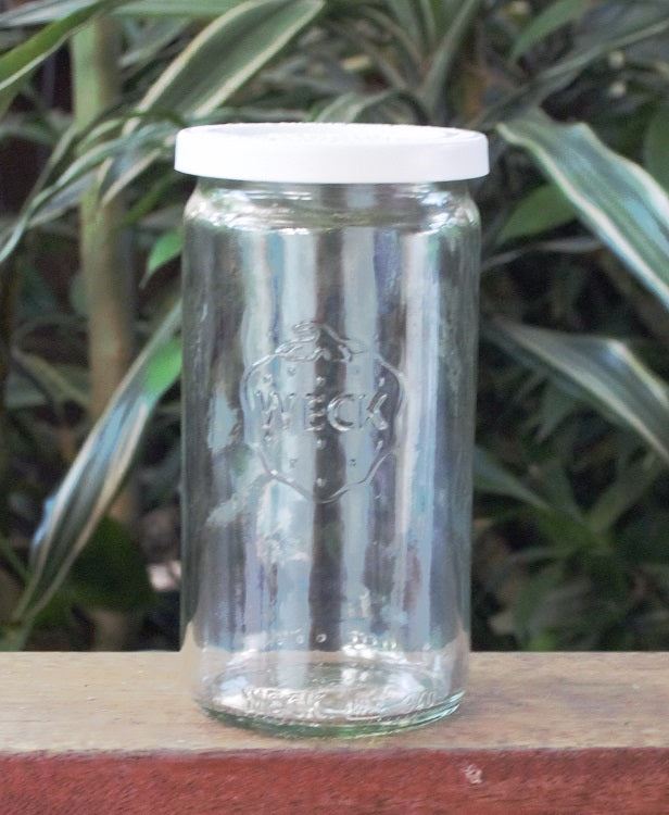 340ml Cylinder Jar with WHITE STORAGE LID