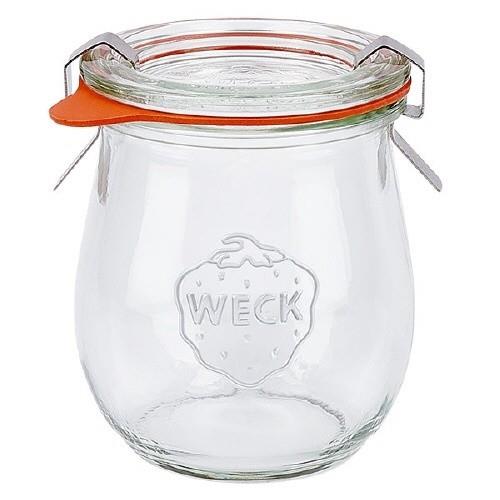 6 X 220ml WECK Tulip Jar COMPLETE
