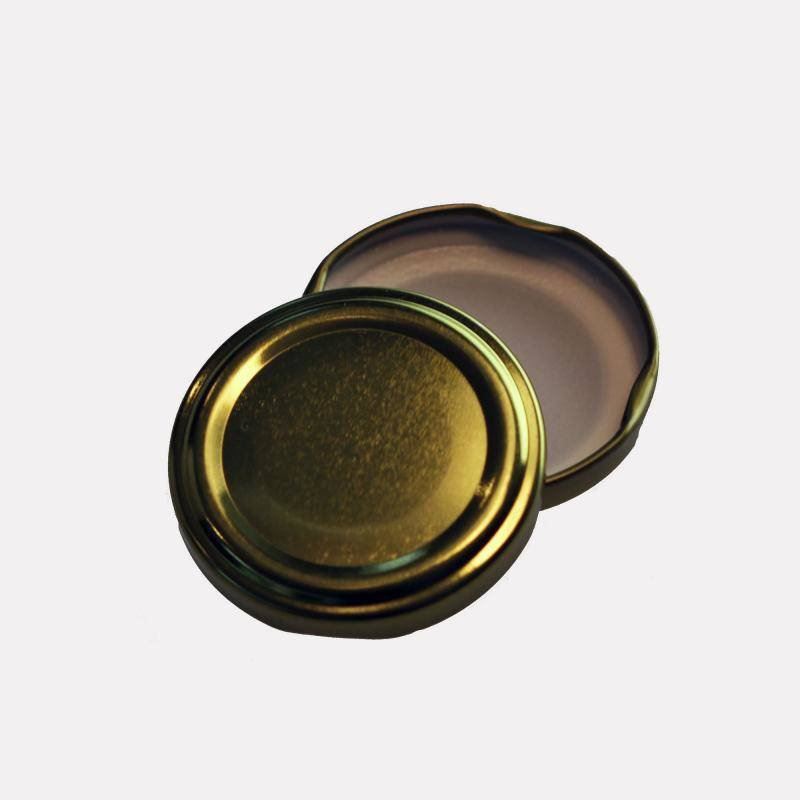 50 x 53mm TWIST TOP Lids GOLD